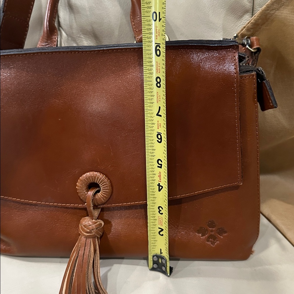 Patricia Nash Unique Brown Leather Handbag with tassel - Picture 10 of 12